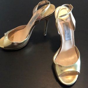 Metallic Gold Jimmy Choo Size 39.5